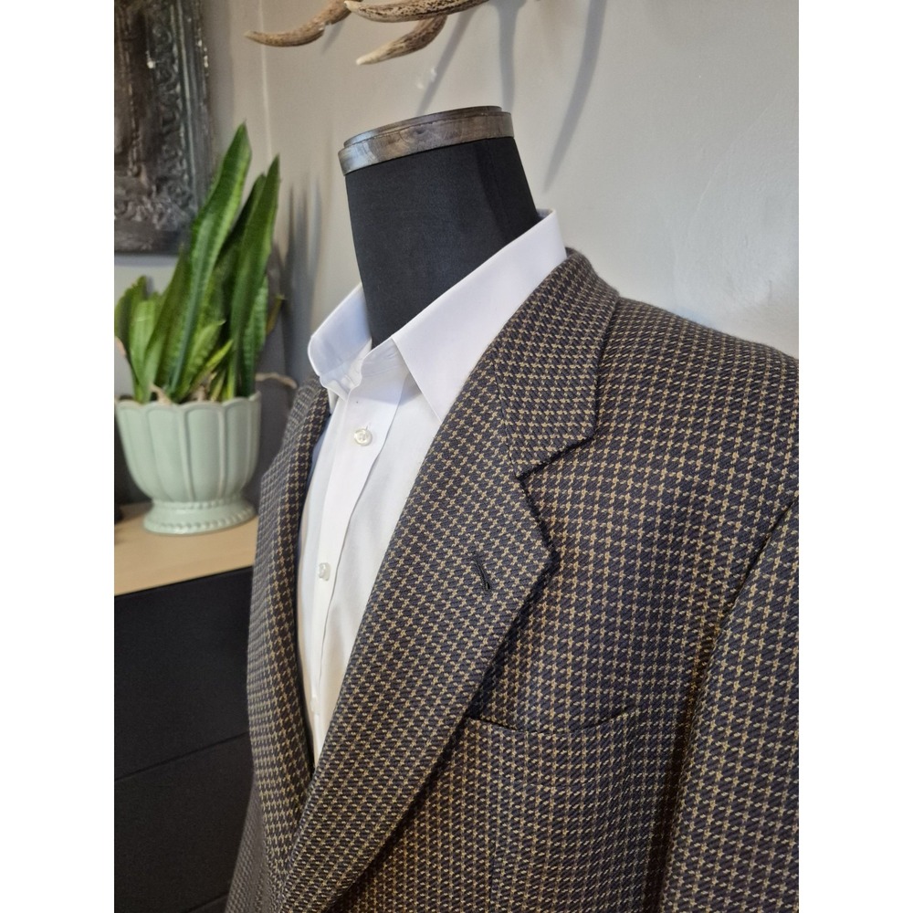 Harry Rosen Mens Wool Sport Coat 41R Dark Slate Italy Lubiam 1911 Vintage Blazer